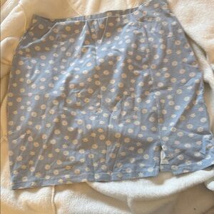 Abound Light Blue Floral Mini Skirt